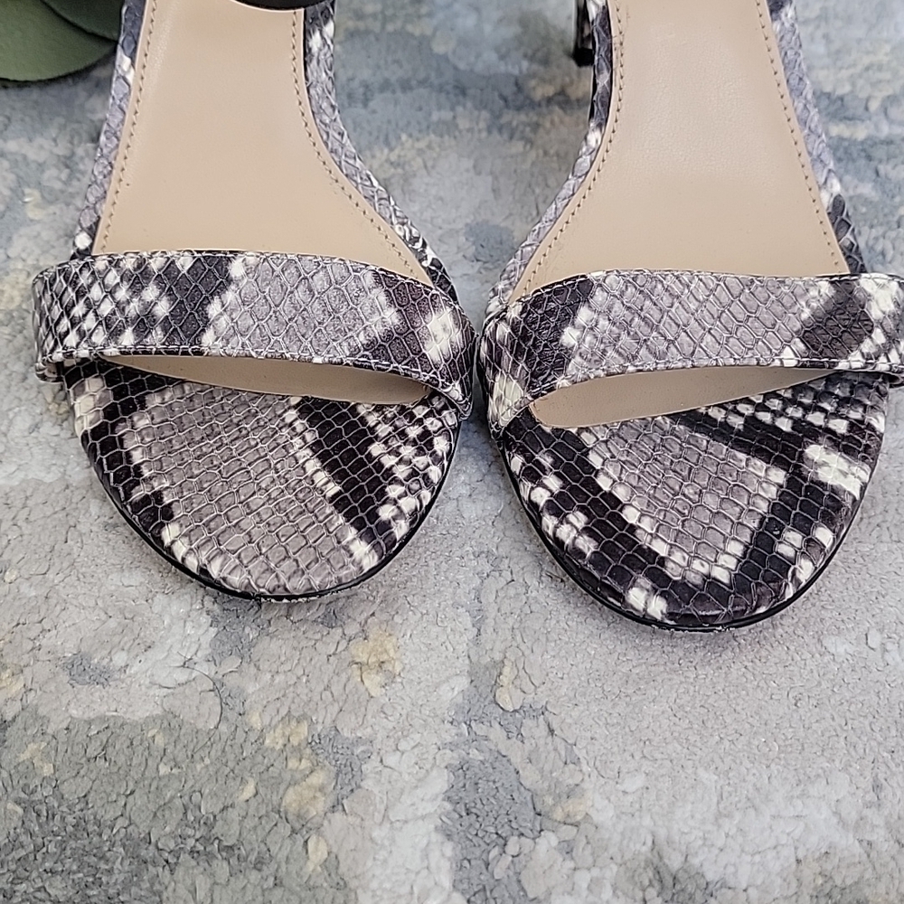 Michael Michael Kors Snakeskin 3" Leather Sandal - Picture 3 of 11